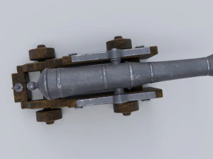 low poly cannon low-poly low-poly 3D Model