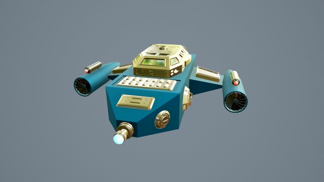 spaceship sci-fi dropship 3Dモデル .c4d .max .obj .3ds .fbx .stl .blend 