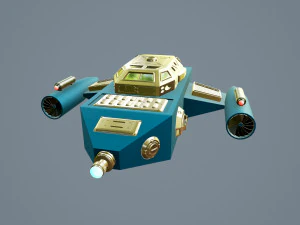 astronave da sbarco fantascientifico Modello 3D