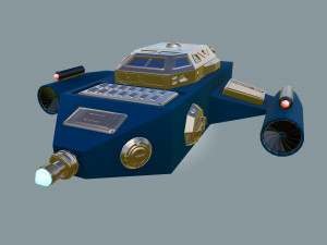 spaceship sci-fi dropship 3Dモデル