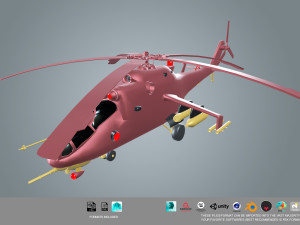 low poly helicopter 3Dモデル