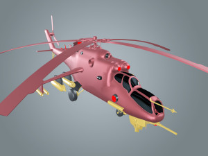 low poly helicopter 3D-Modell