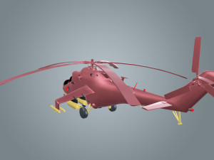 low poly helicopter 3D-Modell