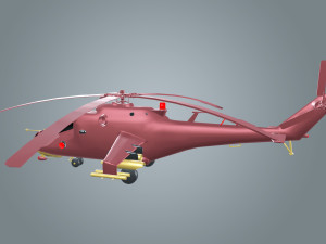 low poly helicopter 3D-Modell