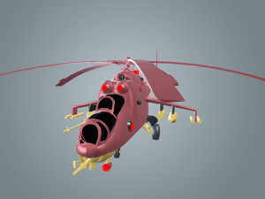 low poly helicopter 3D-Modell