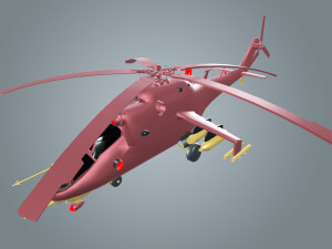 low poly helicopter 3D-Modell