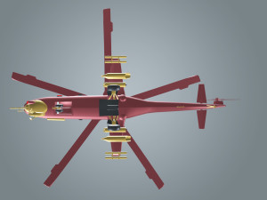 low poly helicopter 3D-Modell