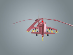 low poly helicopter 3D-Modell