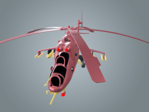 low poly helicopter 3D-Modell