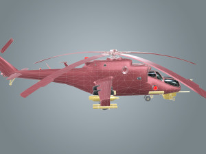 low poly helicopter 3D-Modell