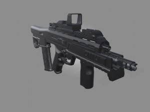 low-poly rifle 3D 모델
