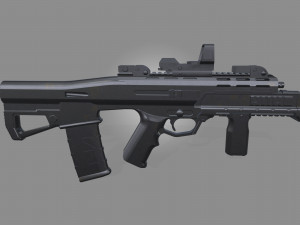 low-poly rifle 3D 모델