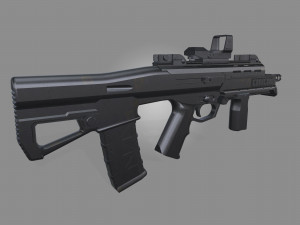 low-poly rifle 3D 모델
