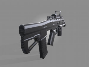 low-poly rifle 3D 모델