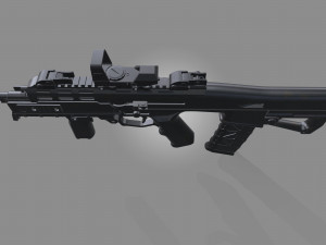 low-poly rifle 3D 모델