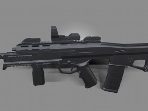 low-poly rifle 3D 모델