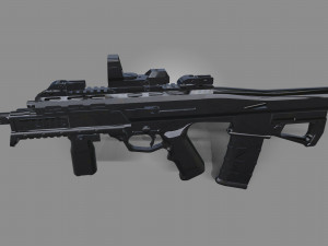 low-poly rifle 3D 모델