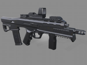 low-poly rifle 3D 모델