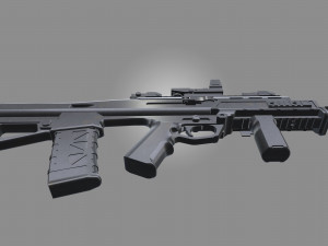 low-poly rifle 3D 모델