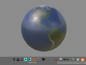 free earth planet all format 3D Model