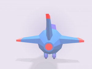 low poly stylized aircraft 3D Model