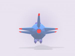 low poly stylized aircraft 3D Model