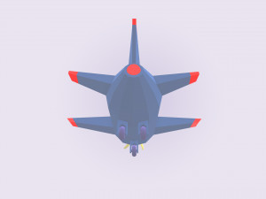 low poly stylized aircraft 3D Model