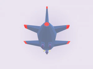 low poly stylized aircraft 3D Model