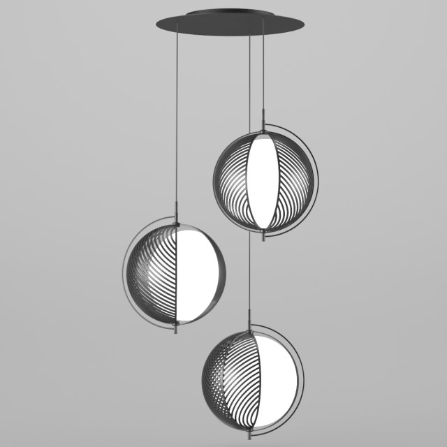 pendant lamp with ball-shaped shade pluto Modèle 3D .c4d .max .obj .3ds .fbx .stl .blend 