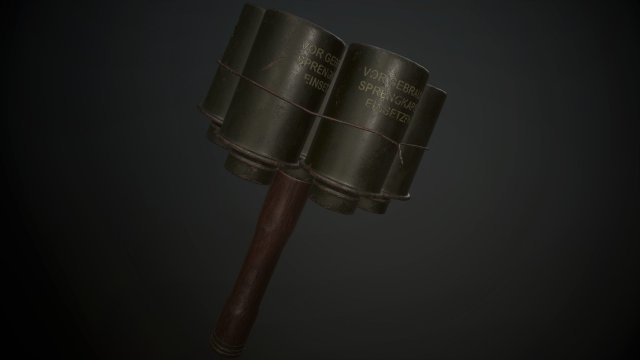 stielhandgranate anti tank grenade 3d game ready 3D-Modell .c4d .max .obj .3ds .fbx .stl .blend 