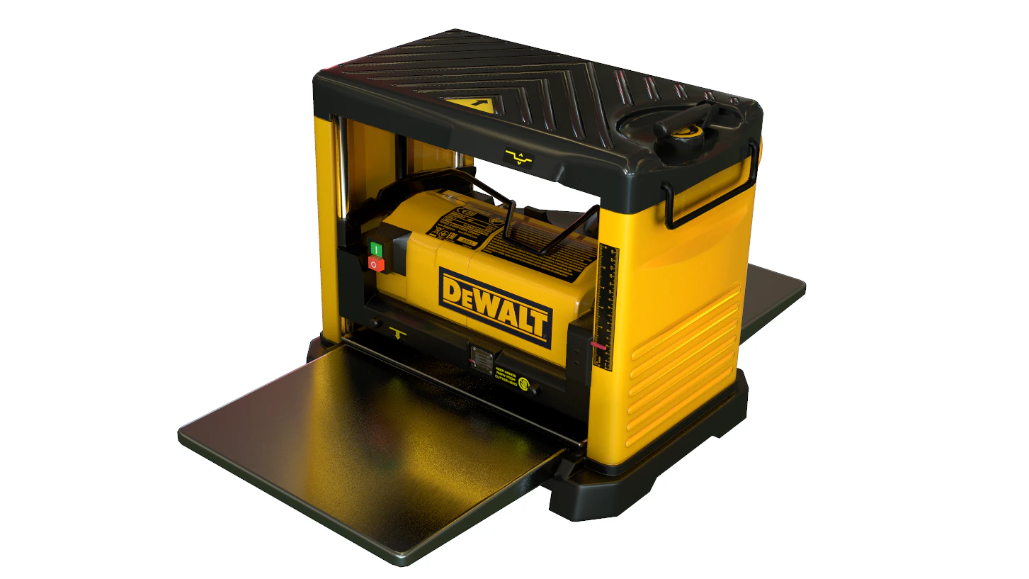 dewalt plaina espessadora limpa Modelo 3D .c4d .max .obj .3ds .fbx .stl .blend 