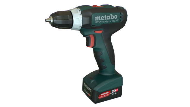 metabo cordless drill screwdriver clean 3D in 3DExport