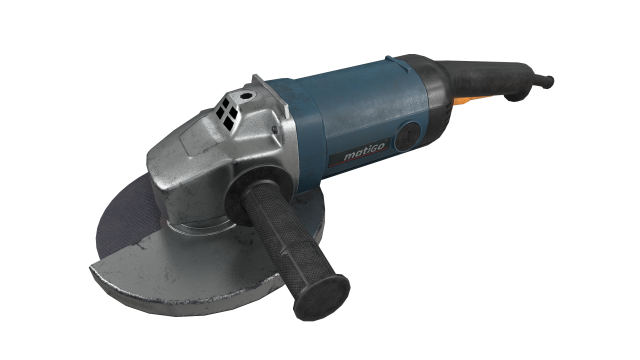angle grinder used dirty game-ready 3D 模型 .c4d .max .obj .3ds .fbx .stl .blend 