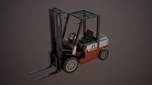 warehouse loader old low-poly 3D 模型 .c4d .max .obj .3ds .fbx .stl .blend 