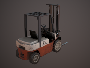 warehouse loader old low-poly 3D 模型