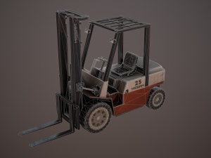 warehouse loader old low-poly 3D 模型