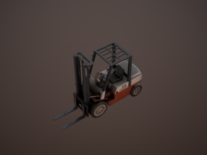 warehouse loader old low-poly 3D 模型