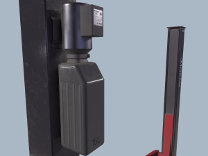 two post lift game ready 3D Model