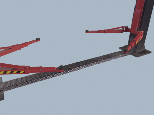 two post lift game ready 3D Model