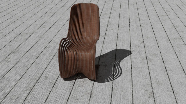 пипо стул 3D Модель .c4d .max .obj .3ds .fbx .stl .blend