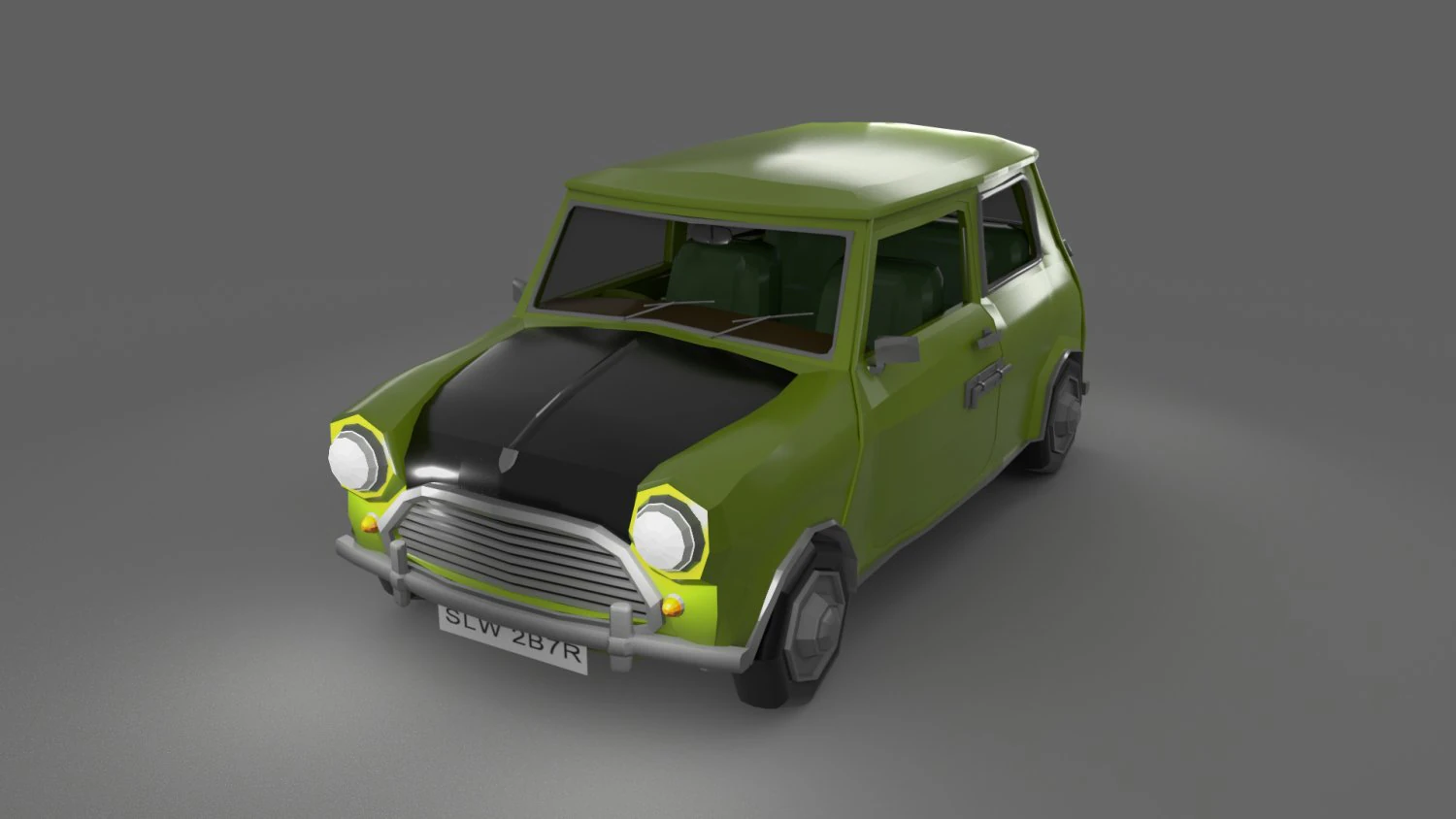 mr bean car low poly 3D Model .c4d .max .obj .3ds .fbx .stl .blend