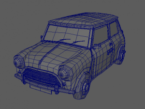 mr bean car low poly Modèle 3D