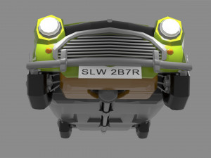 mr bean car low poly Modèle 3D