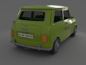 mr bean car low poly Modèle 3D