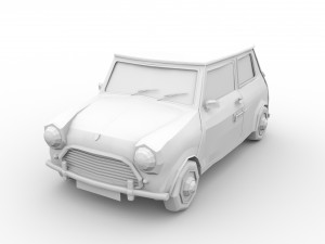 mr bean car low poly Modèle 3D