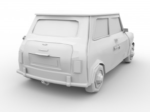 mr bean car low poly Modèle 3D
