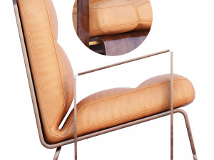 Leather arm chair 3D-Modell