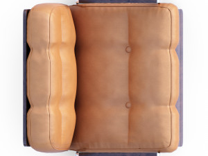 Leather arm chair 3D-Modell