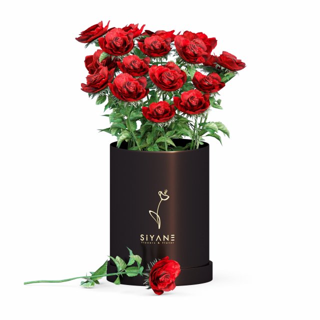 Red rose vase 3D 模型 .c4d .max .obj .3ds .fbx .stl .blend 