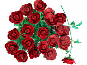 Red rose vase 3D 模型